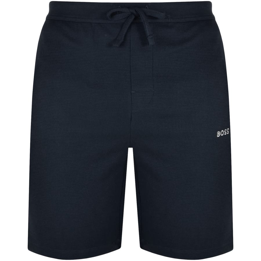 BOSS Lounge Waffle Shorts Navy Mainline Menswear Canada